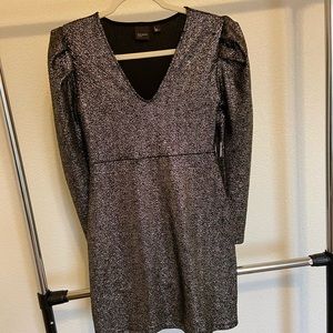 Free Press gold glitter dress